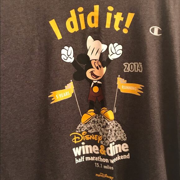 2014 Disney Wine Dine 'I did it' T-shirt Size 2XL - Picture 2 of 7